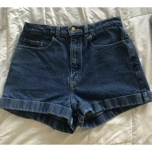 American Apparel high waisted jean shorts